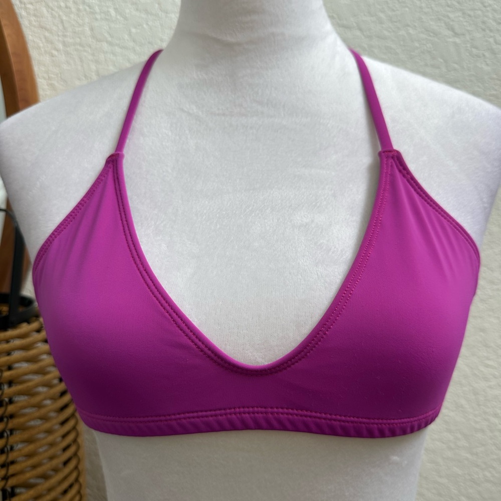 Kaikini cross back bikini top in beautiful pink